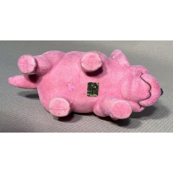 Vintage Pink Flocked Triceratops Dino￼ Figure Toy Concepts - Picture 5 of 5